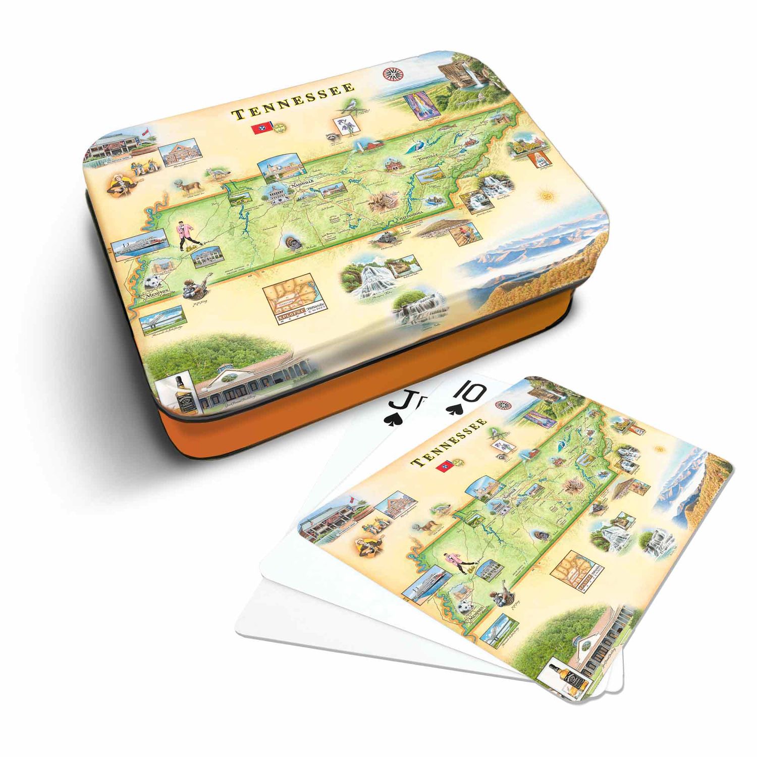 Tennessee Map Playing Cards