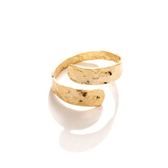 Texture Wrap Around Ring in Gold