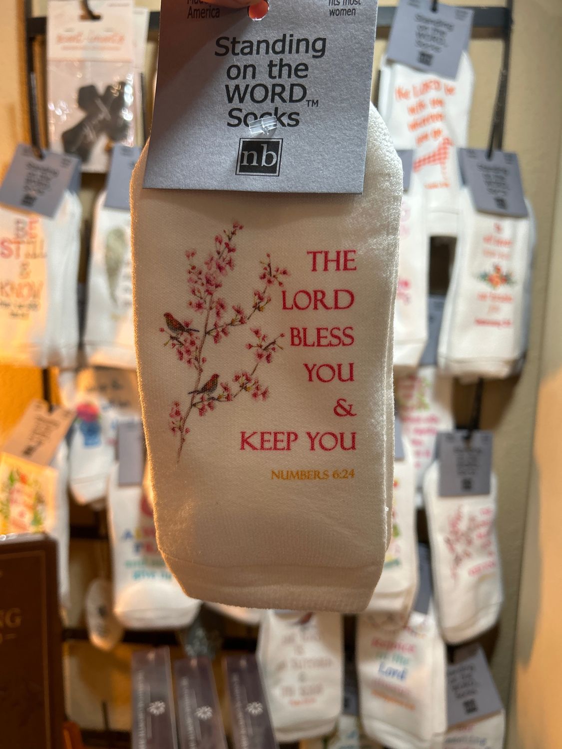 The Lord bless you &amp; keep you with Bird- Socks