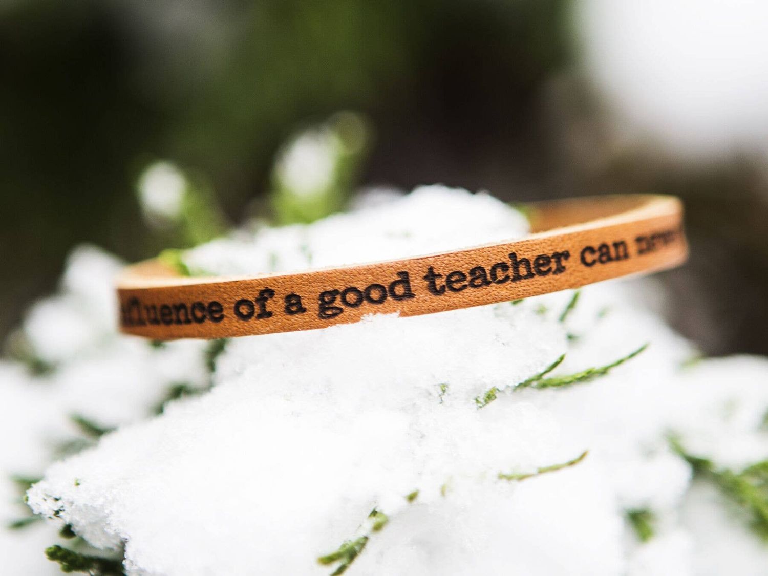 The Influence of a Good Teacher Can Never Be Erased Leather