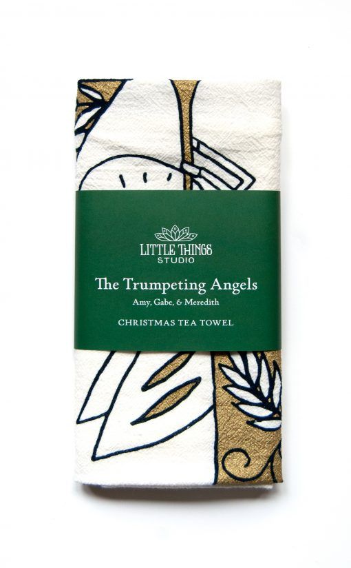 The Trumpeting Angels- Christmas Tea Towel