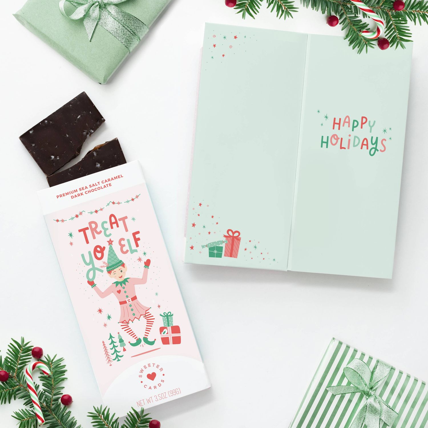 Treat Yo Elf Holiday Chocolate Card