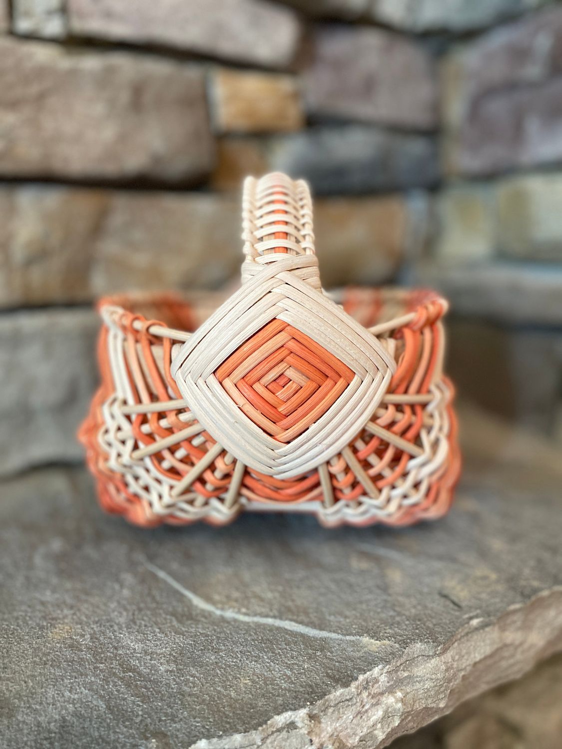 Variegated Orange Rib Basket