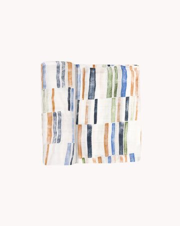 Weston Stripe Deluxe Cotton Muslin Swaddle