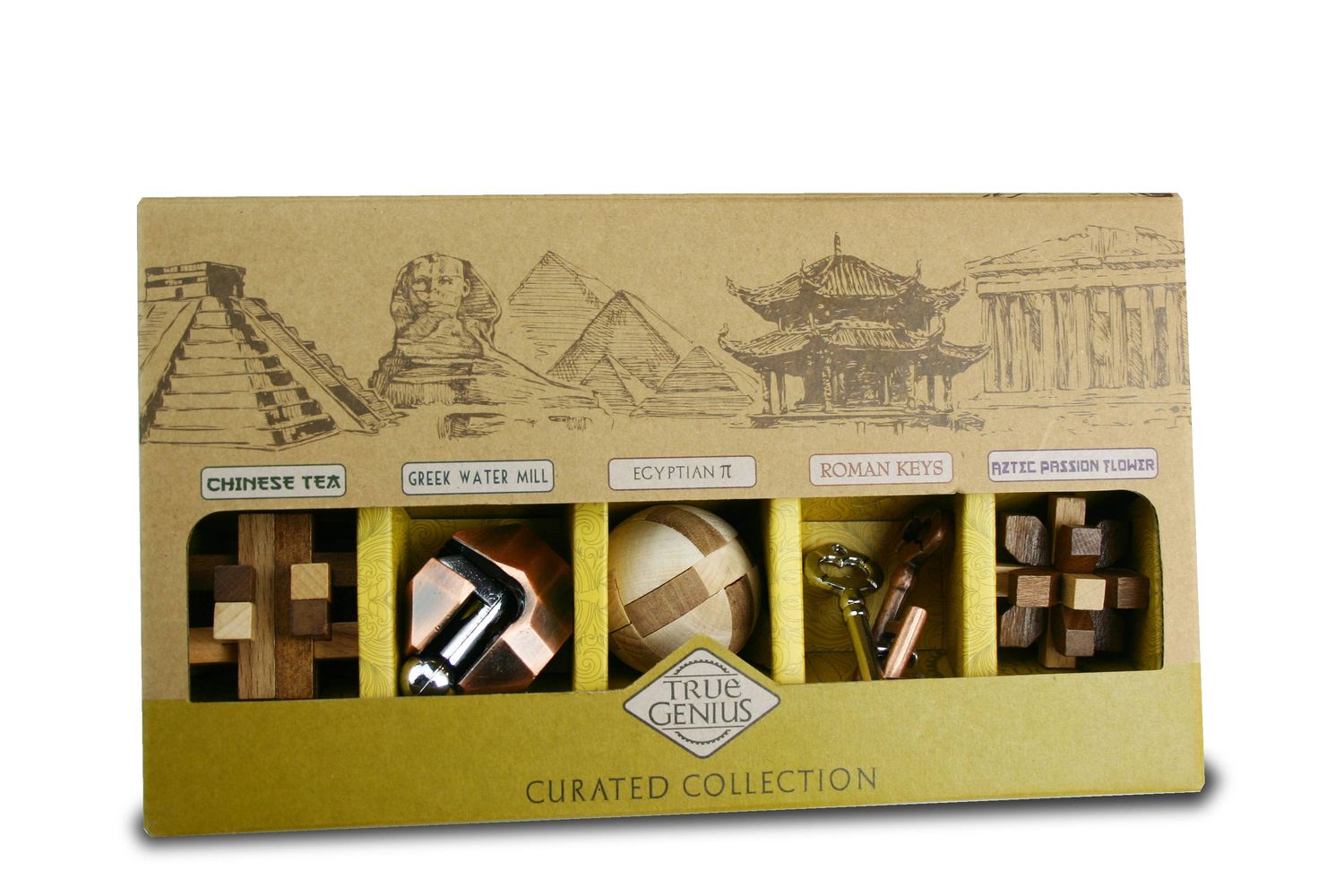 Wood &amp; Metal Brain Teaser True Genius Curated Collection