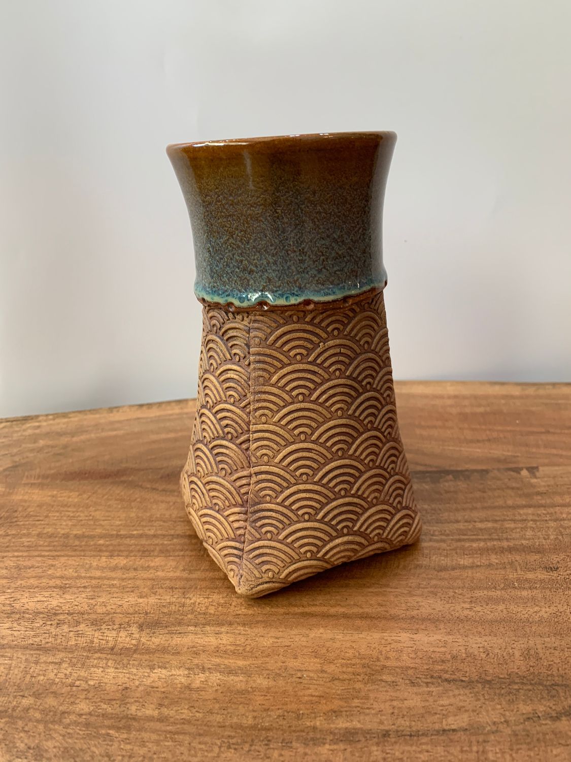 Turquoise Wave Vase