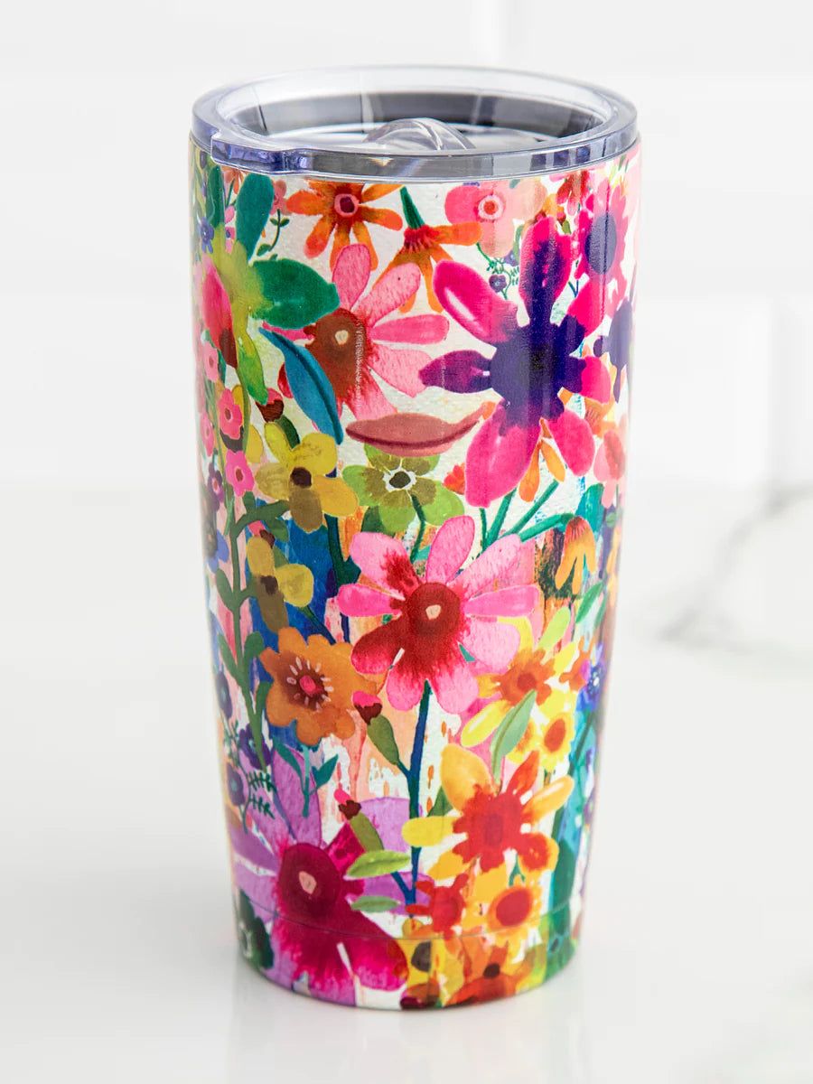 Watercolor Floral Stainless Steel Tumbler