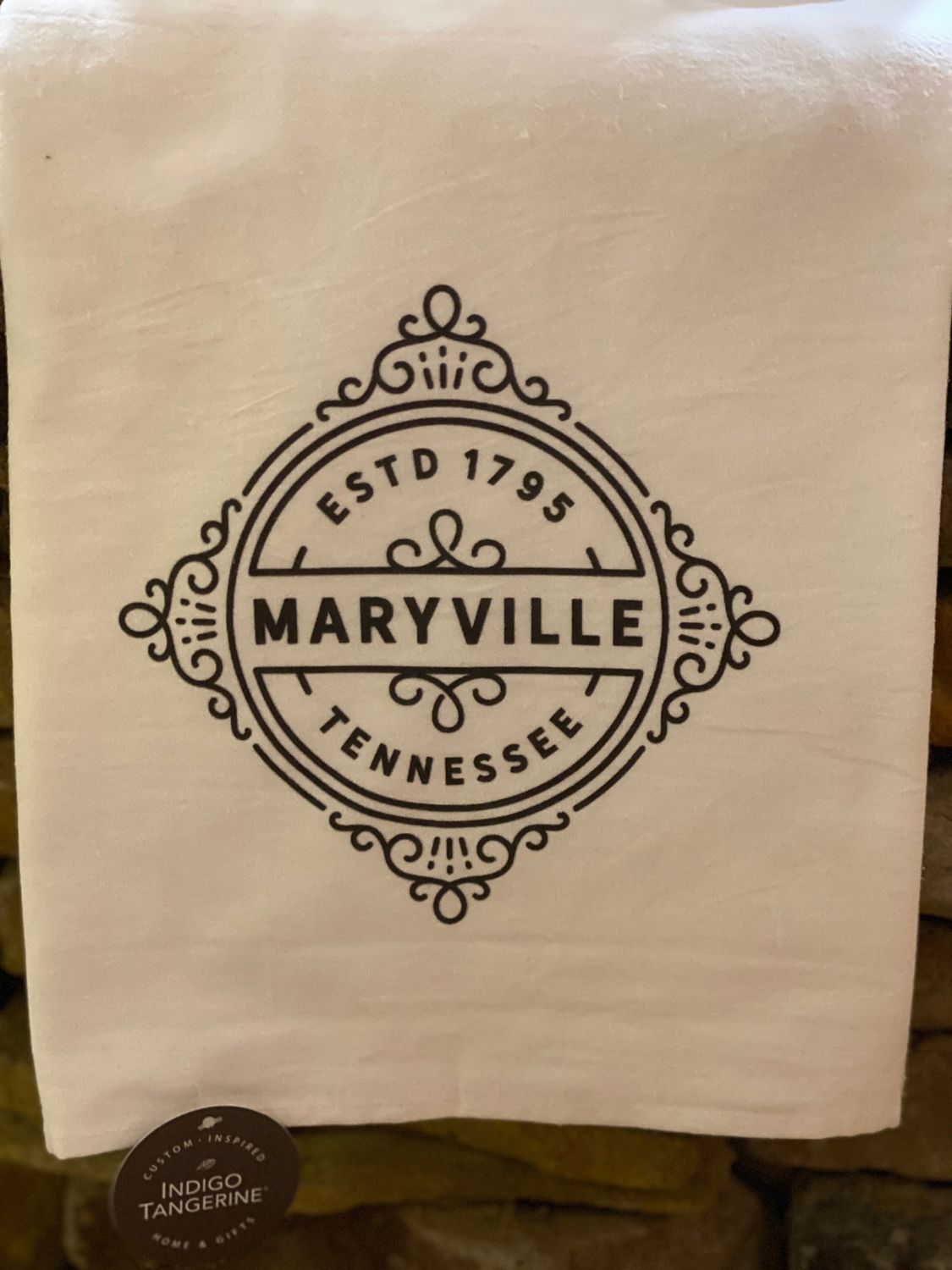 Vintage Flourish Maryville, Tennessee Tea Towel