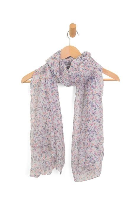 White Darling Ditsy Floral Scarf