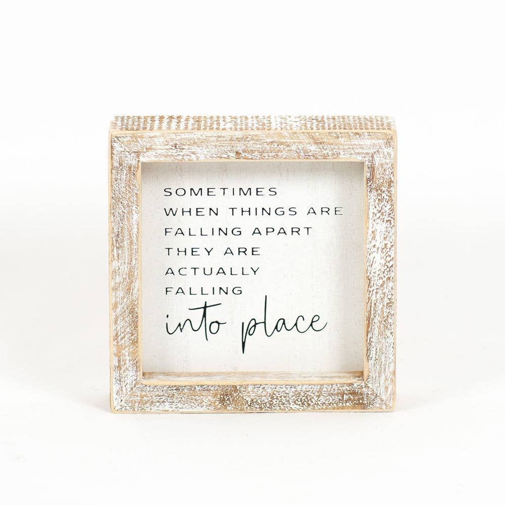 When Things Are Falling Apart White Wood Sign
