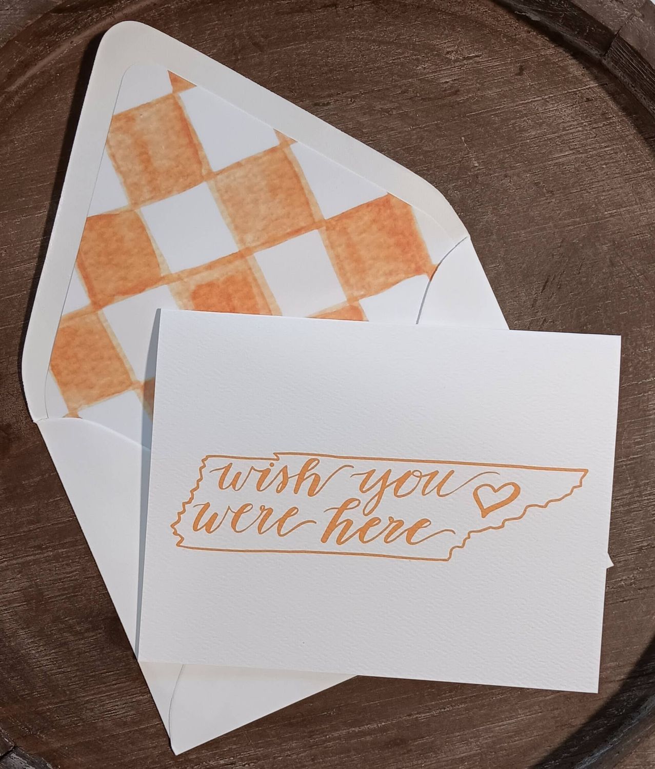 Wish You Were Here Checkerboard Greeting Card
