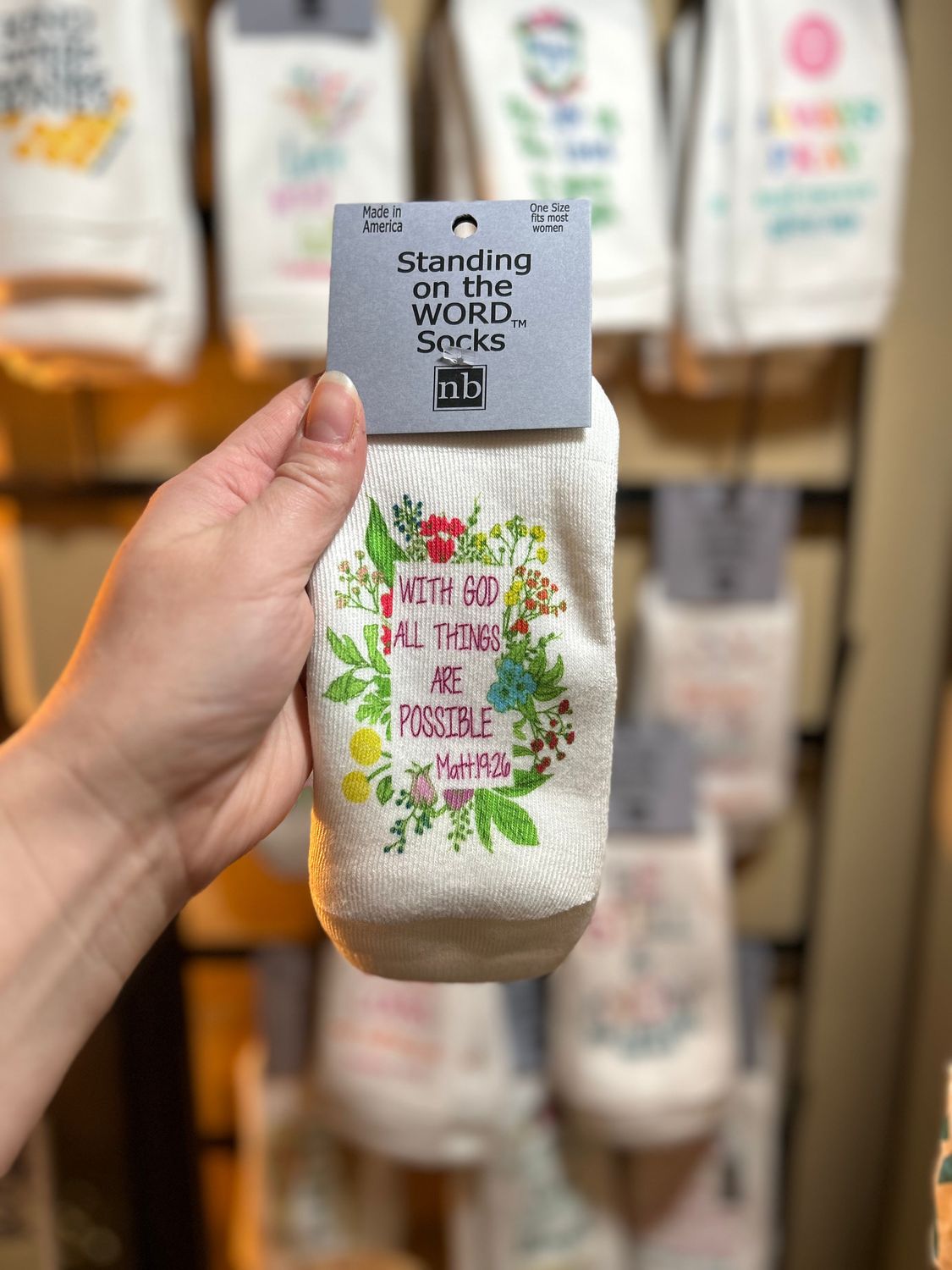 With God All Things Are Possible- Standing on the Word Socks