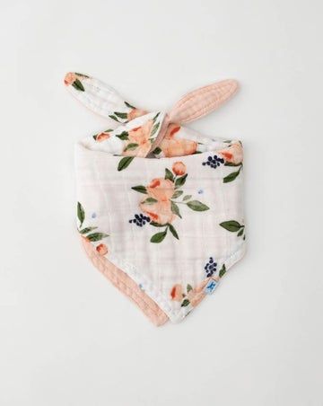 Watercolor Roses Reversible Bandana Bib