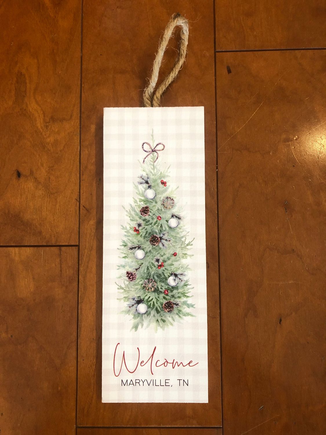 Welcome Christmas Tree Sign - Maryville, TN