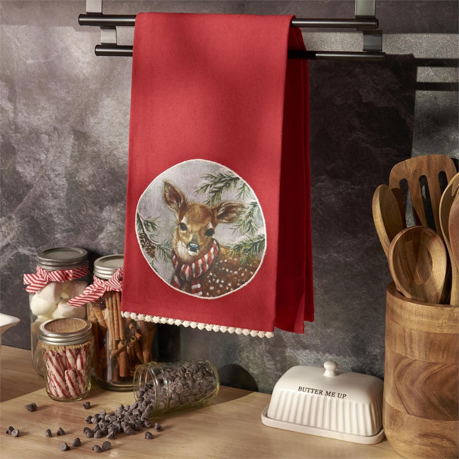 Winter Deer Kitchen Towel