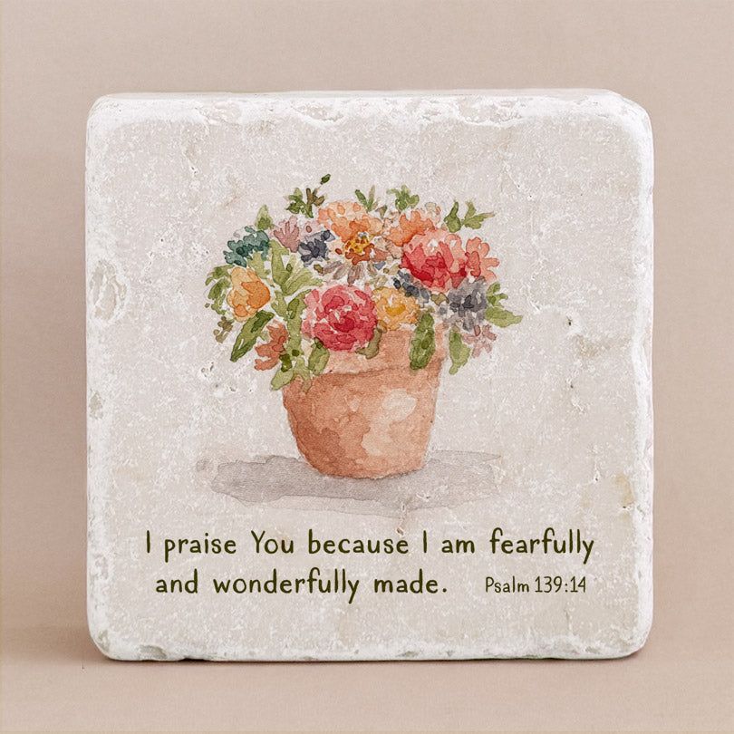 I Praise You Psalm 139:14 Scripture Stone