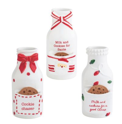 Christmas Milk Bottle with Cookie Pocket