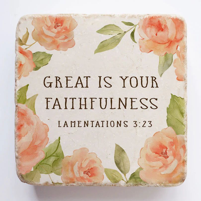 Great is your faithfulness Scripture Stone
