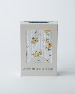 Yellow Roses Cotton Muslin Crib Sheet