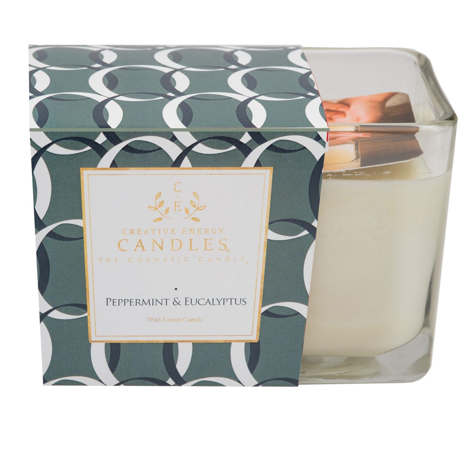 Peppermint &amp; Eucalyptus: 2-in-1 Soy Lotion Candle