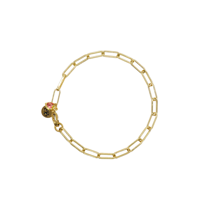 Gold Ashley (Flat) Charm Bracelet