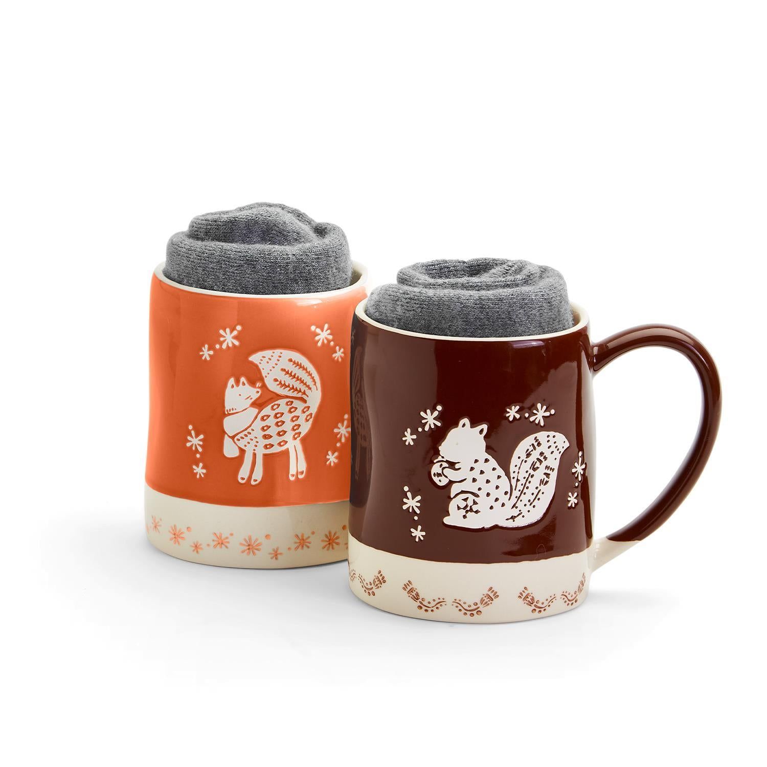 Woodland Whimsy Mug with Socks