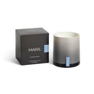 Maril 8oz Candle, Style: Clear Blue Water