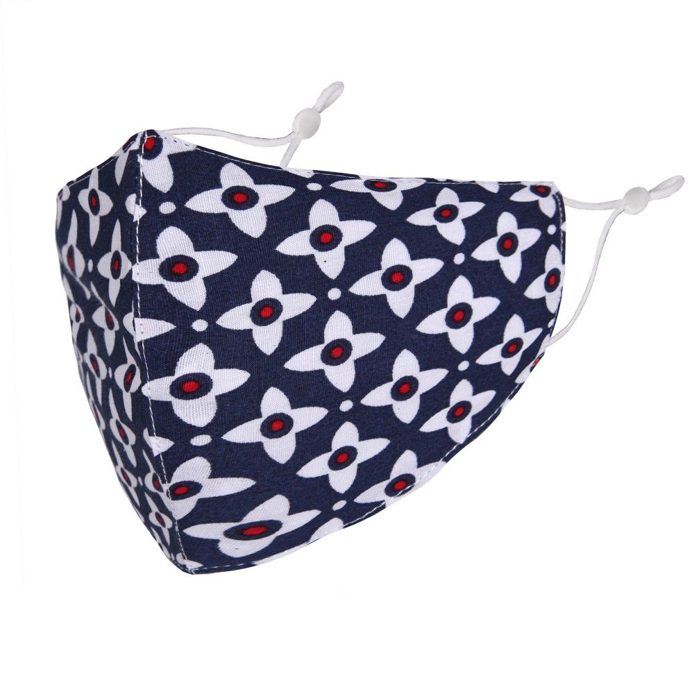 Assorted Adjustable Adult Face Masks, Style: Navy/White/Red