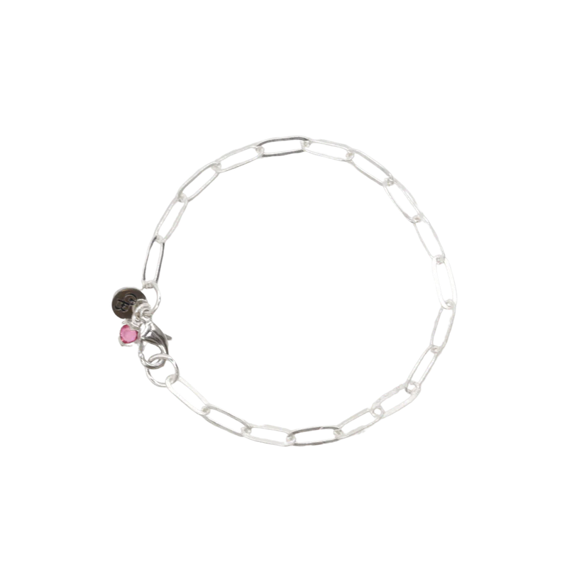 Silver Ashley (Flat) Charm Bracelet