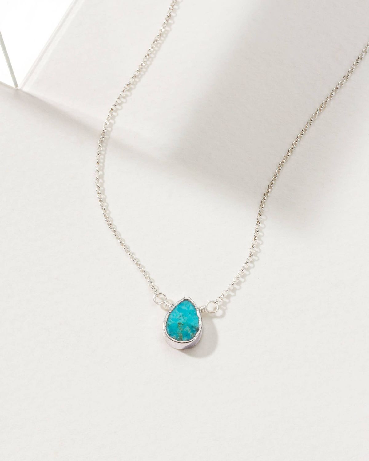 Silver &amp; Turquoise Delicate Gemstone Necklace