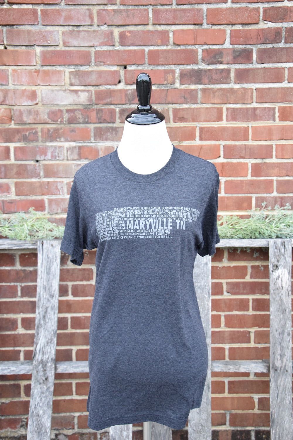 Clearance- Maryville, Tennessee Landmarks Tee in Dark Gray