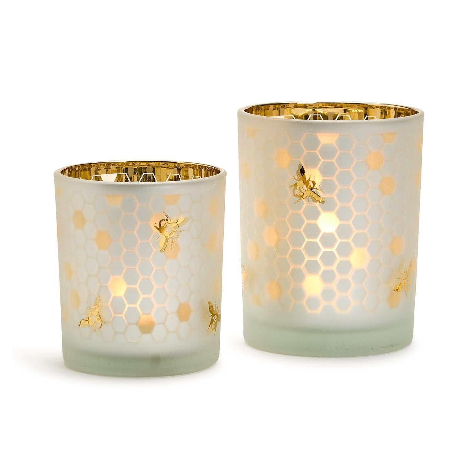 SALE-Golden Bee Metallic Silhouette Candleholders