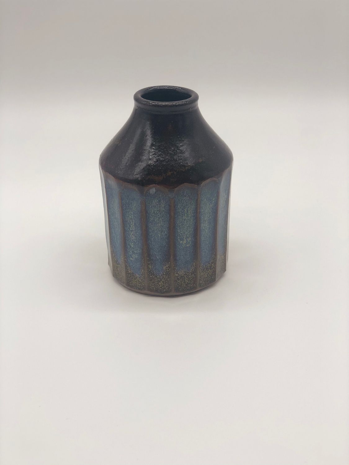Petite Pottery Vase, Color: Blue &amp; Browns