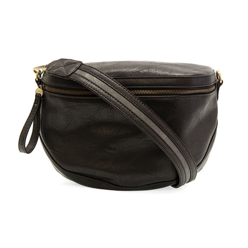 Laura Contrast Strap Sling/Belt Bag, Color: Black