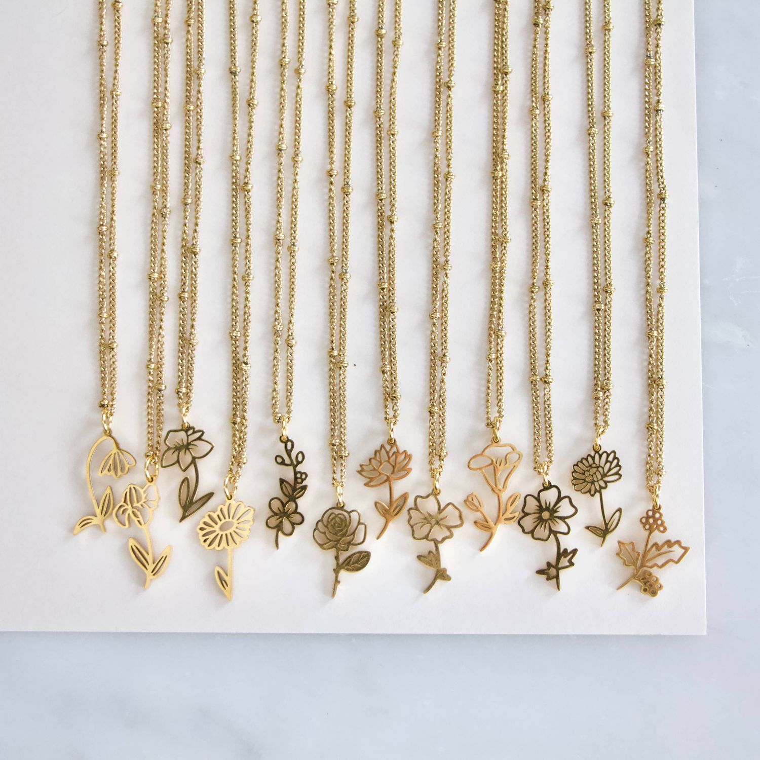Birth Flower Necklace