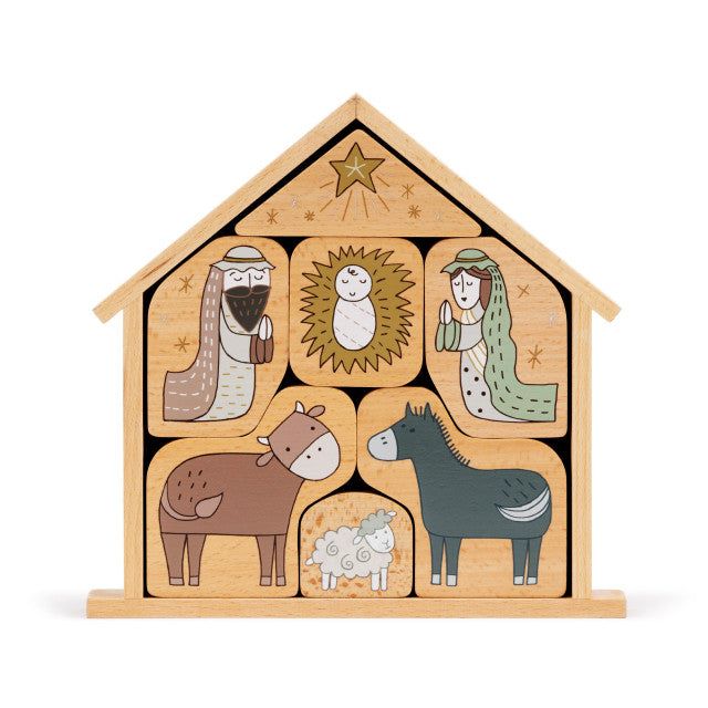 Wooden Puzzle Nativity Set