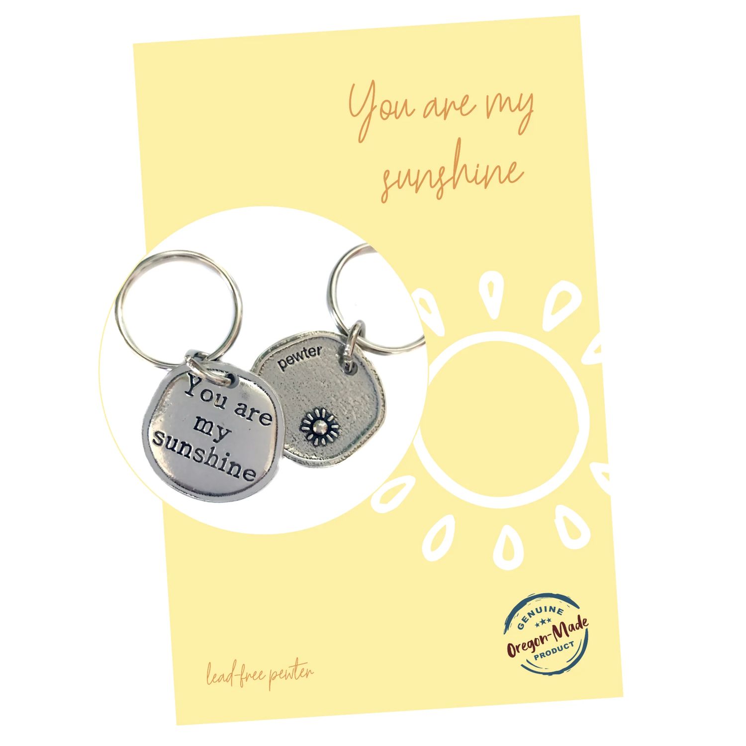 You are my sunshine keychain