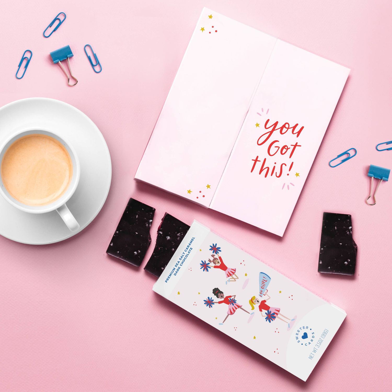 YOU GO GIRL Chocolate-Filled Greeting Card