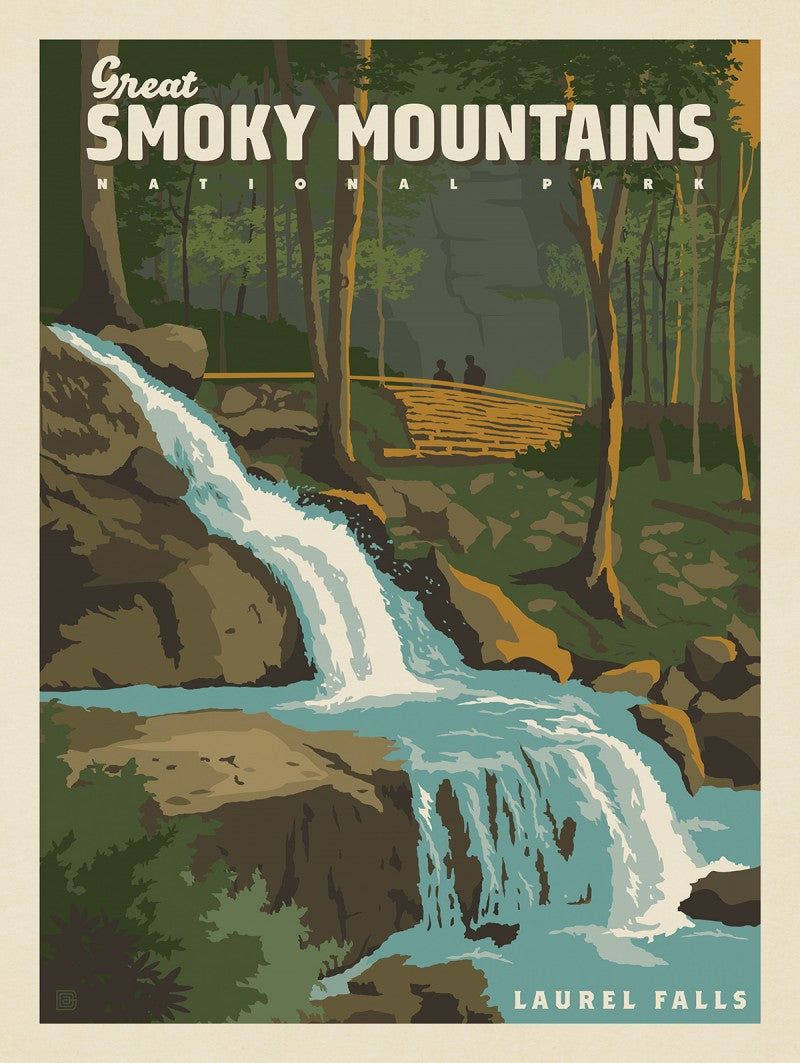 Great Smoky Mountains Old-Laurel Falls