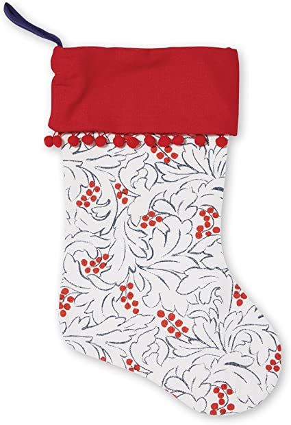 Decorative Holiday Stocking, Title: Holiday Flourish