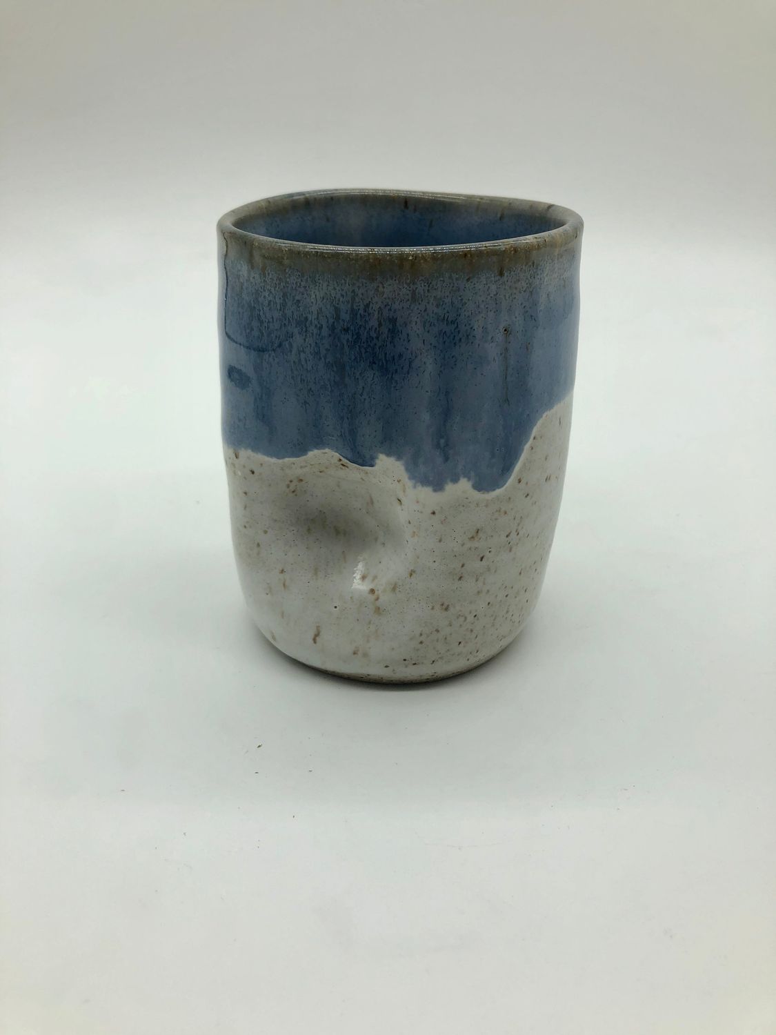 Antique White Hand Fitted Tumbler, Color: Blue