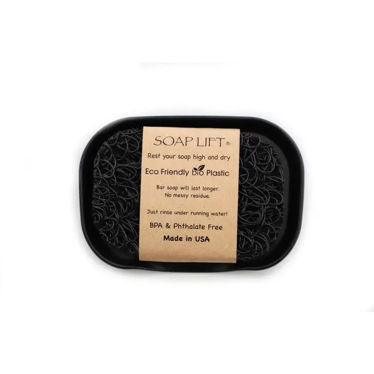 Soap Lift Waterfall Dish Set in Assorted Colors, Color: Black