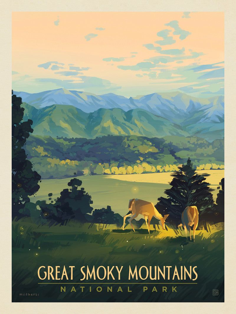 Great Smoky Mountains Old-Dusk in Cades Cove
