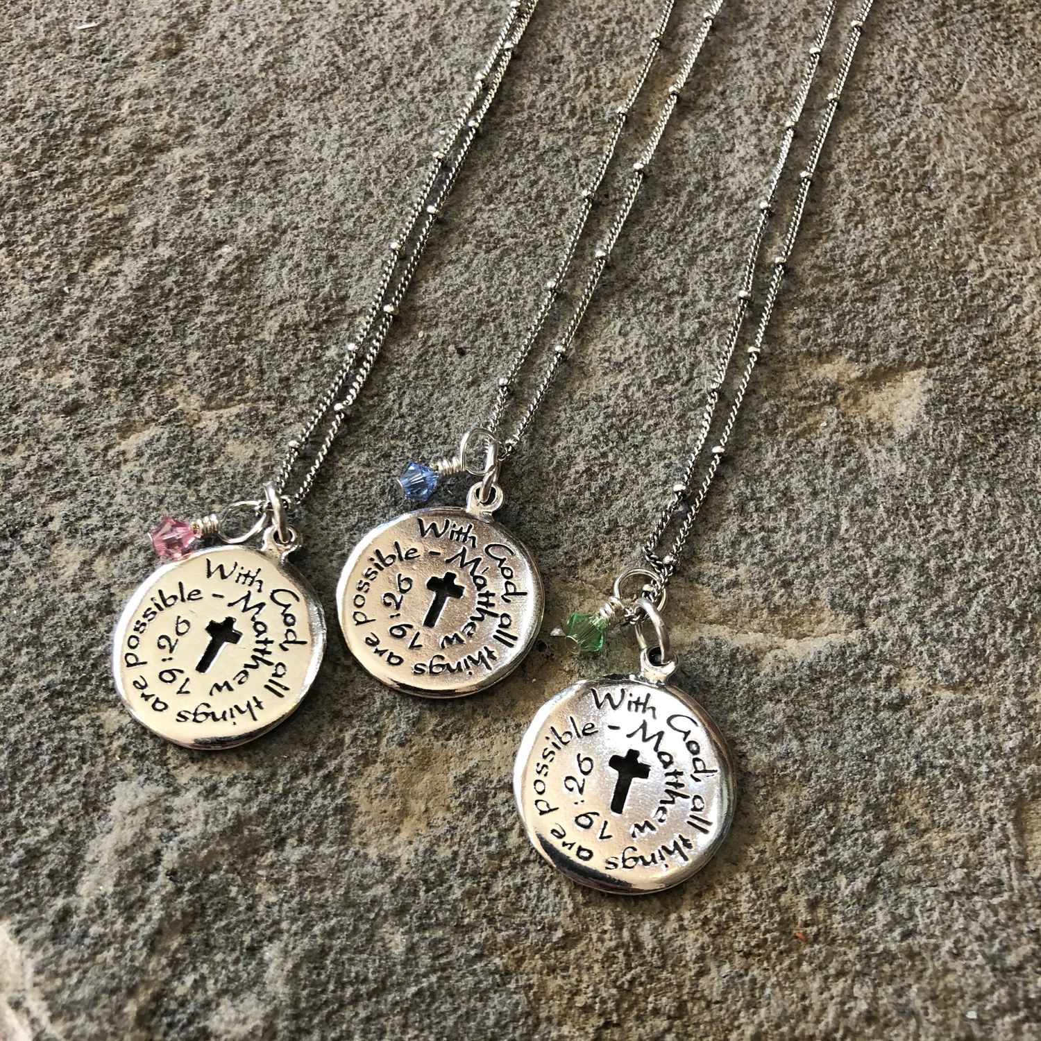 With God all things are possible- Pendant Necklace