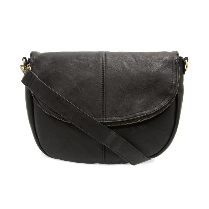 Selma Saddle Crossbody Bag, Color: Black