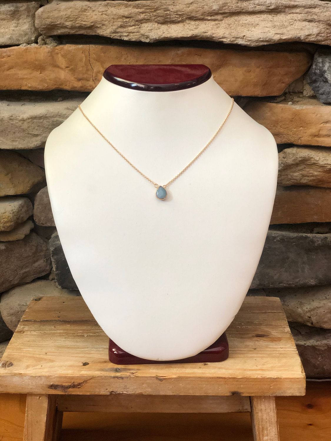 Eliza Pendant Necklace, Style: Amazonite