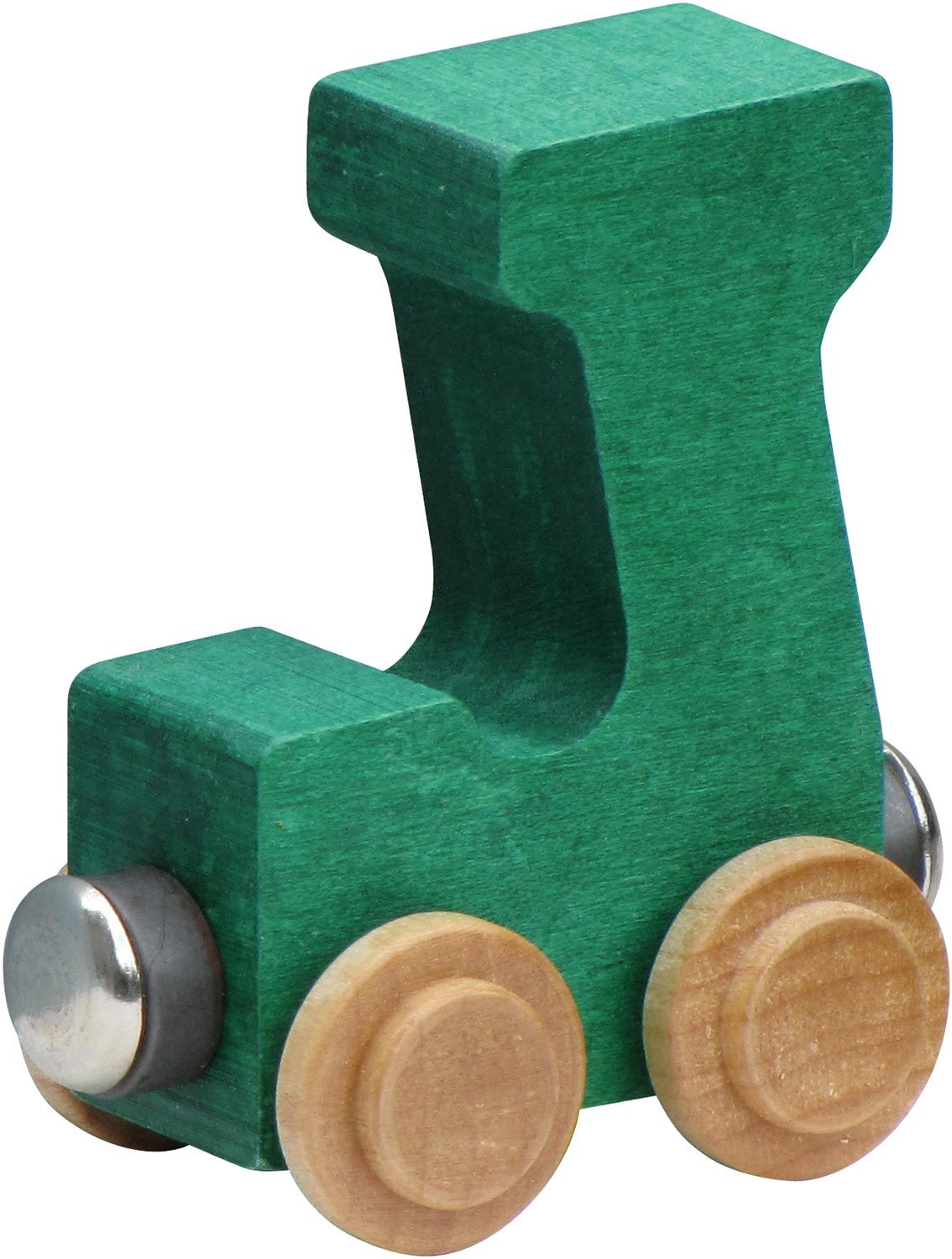 Letter J- Bright Colored Wooden Name Train