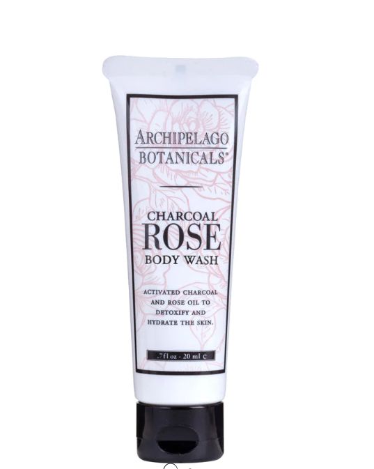 Mini Travel Body Wash, Style: Charcoal Rose