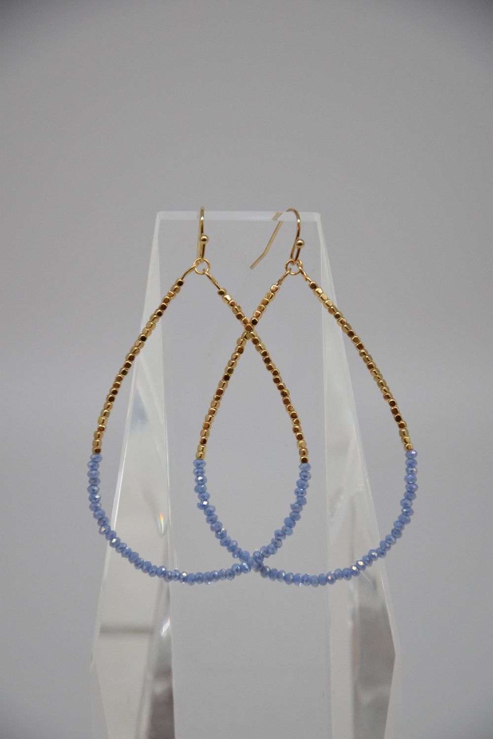 Tyra Teardrop Earrings, Color: Baby Blue