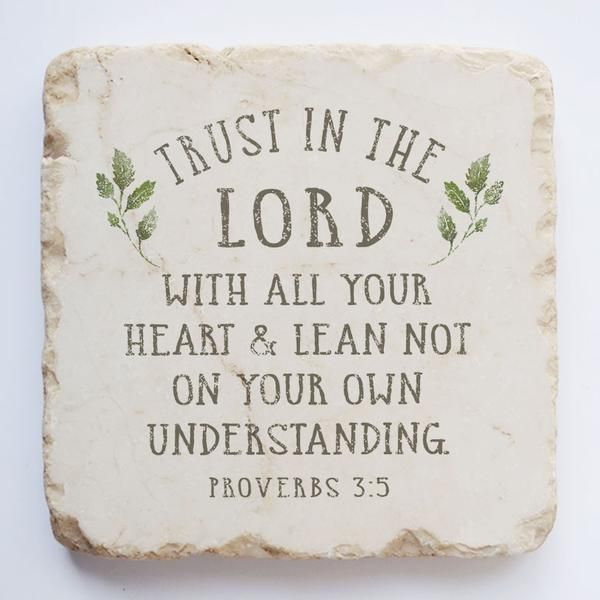 Proverbs 3 5 Scripture Stone